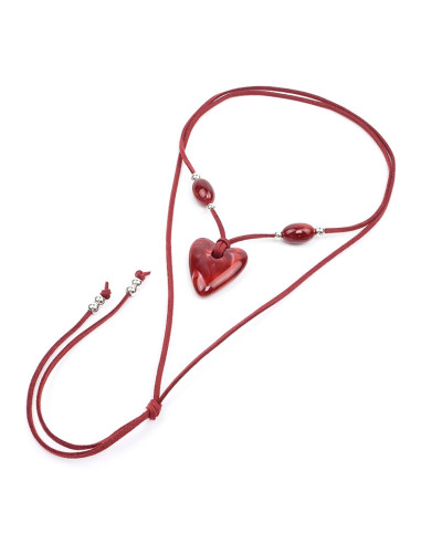 Collar de Gamuza Marbled Heart