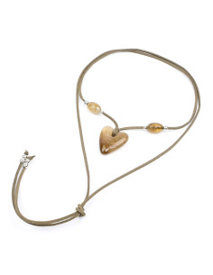 Collar de Gamuza Marbled Heart