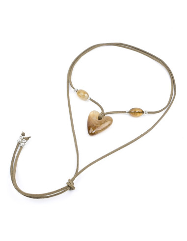 Collar de Gamuza Marbled Heart