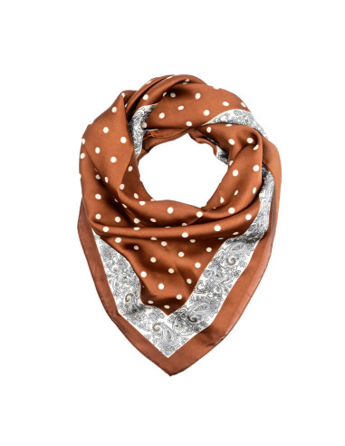 Pañuelo Paisley Dots Brown (70x70)