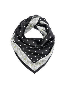 Pañuelo Paisley Dots Black (70x70)