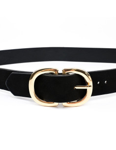 Cinturón  de PU Double Buckle