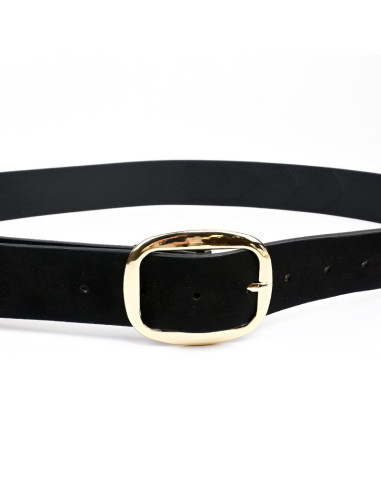 Cinturón  de PU Golden Buckle