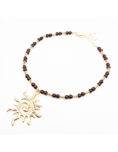 Collar Enhebrado Sol Dorado