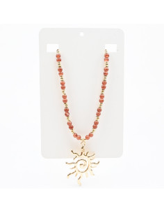 Collar Enhebrado Sol Dorado