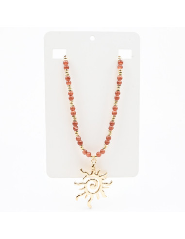 Collar Enhebrado Sol Dorado