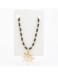 Collar Enhebrado Sol Dorado