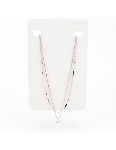 Collar Doble de Cadenas y Dije