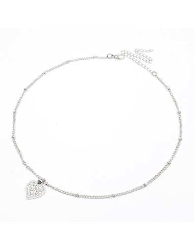 Collar de Cadena y Dije Strass