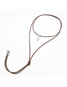 Collar de Gamuza y Dije de Fundición