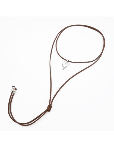 Collar de Gamuza y Dije de Fundición
