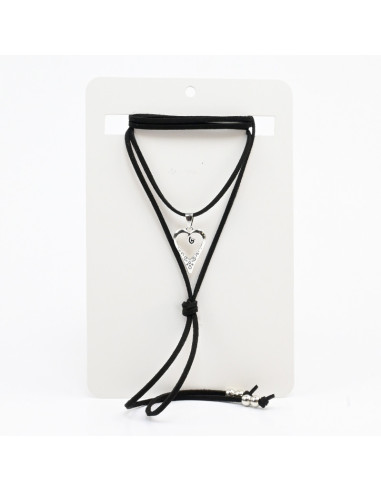 Collar de Gamuza y Dije de Fundición