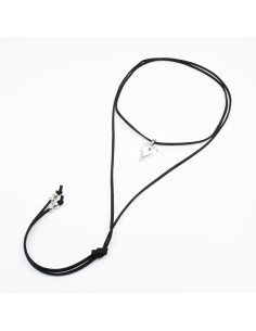 Collar de Gamuza y Dije de Fundición
