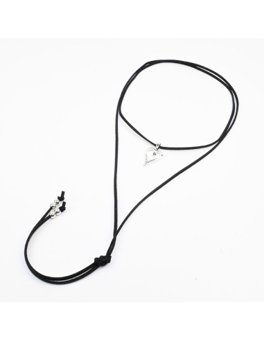 Collar de Gamuza y Dije de Fundición