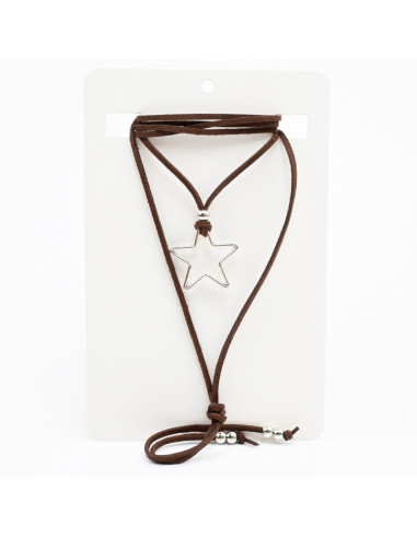 Collar de Gamuza y Dije Estrella | Infinita Moda