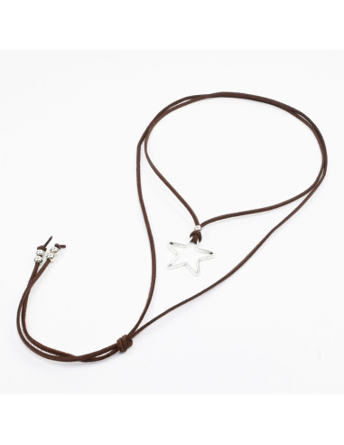 Collar de Gamuza y Dije Estrella | Infinita Moda