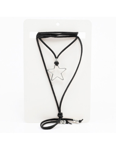 Collar de Gamuza y Dije Estrella | Infinita Moda