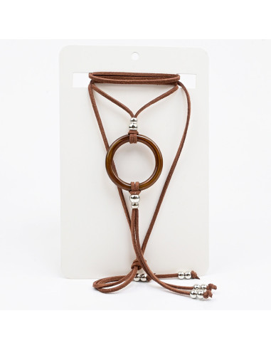 Collar de Gamuza Acrylic Marble