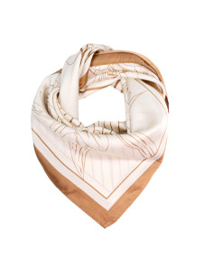 Pañuelo Flower Line Cinnamon (70x70)