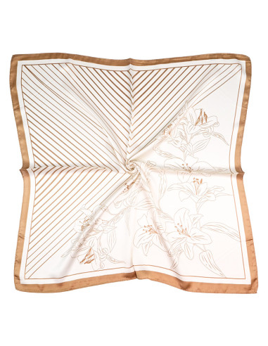 Pañuelo Flower Line Cinnamon (70x70)