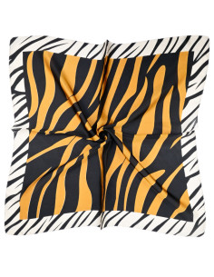 Pañuelo Print Zebra Brown (70x70)