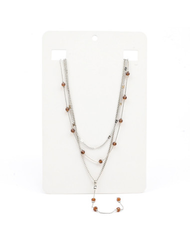 Collar Triple de Cadenas Intervenidos