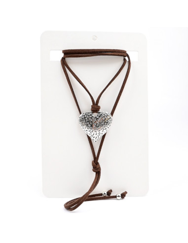 Collar de Gamuza y Dije | Infinita Moda