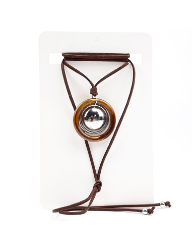 Collar de Gamuza y Acrílico