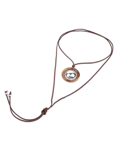 Collar de Gamuza y Acrílico