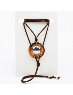 Collar de Gamuza y Acrílico
