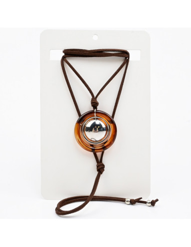 Collar de Gamuza y Acrílico