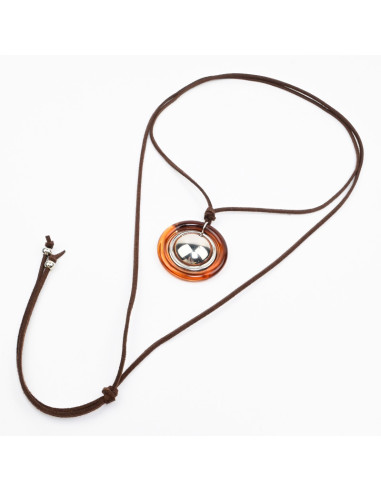 Collar de Gamuza y Acrílico