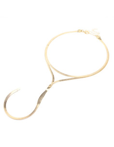 Collar Corbatero Dorado | Infinita Moda
