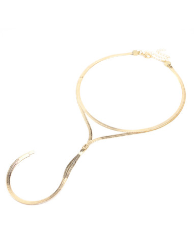 Collar Corbatero Dorado | Infinita Moda