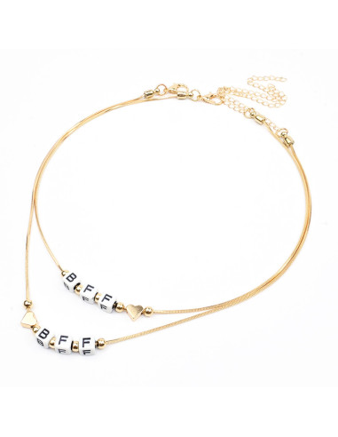 Set Collar BFF corazón