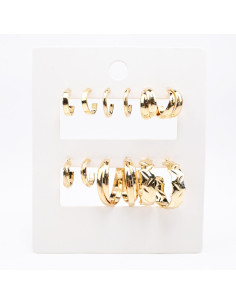 Aros Set x6 Dorado (I7571)