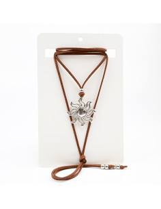 Collar de Gamuza y Dije Sol