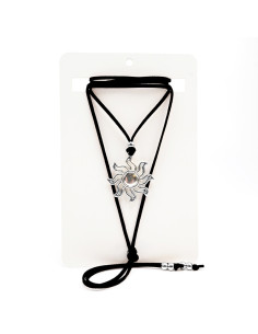 Collar de Gamuza y Dije Sol