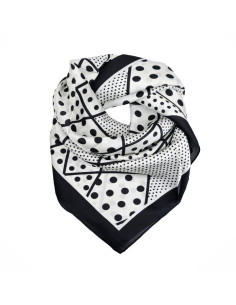 Pañuelo Geometric Black and White (70x70)