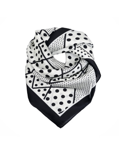 Pañuelo Geometric Black and White (70x70)