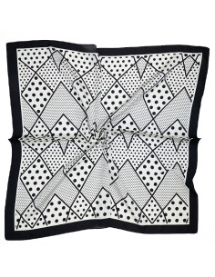 Pañuelo Geometric Black and White (70x70)
