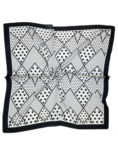 Pañuelo Geometric Black and White (70x70)