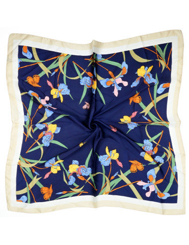 Pañuelo Blue Leaves (70x70)