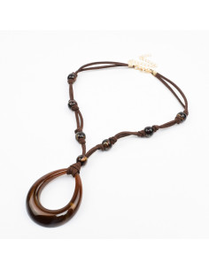 Collar de Gamuza y Acrílico