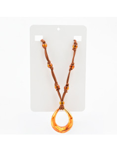 Collar de Gamuza y Acrílico