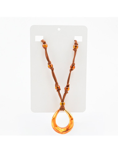 Collar de Gamuza y Acrílico