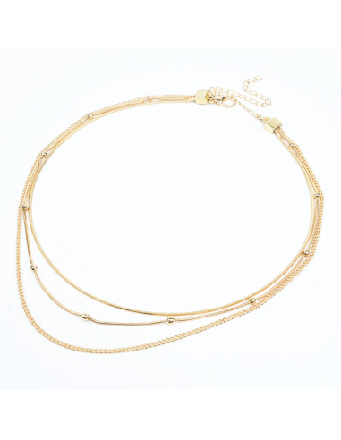 Collar Triple de Cadenas | Infinita Moda|