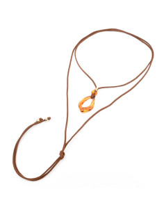 Collar de Gamuza y Dije Organico | Infinita