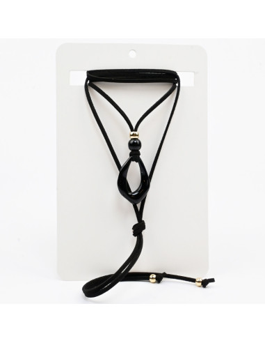 Collar de Gamuza y Dije Organico | Infinita
