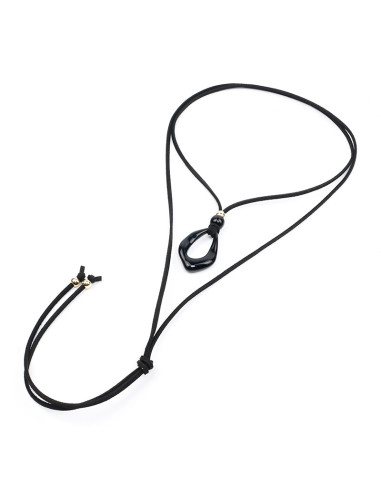 Collar de Gamuza y Dije Organico | Infinita